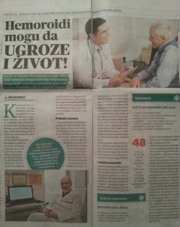 Hemoroidi mogu da UGROZE I ŽIVOT!